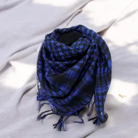 Lightweight Plaid Cotton Tassel Trim Scarves