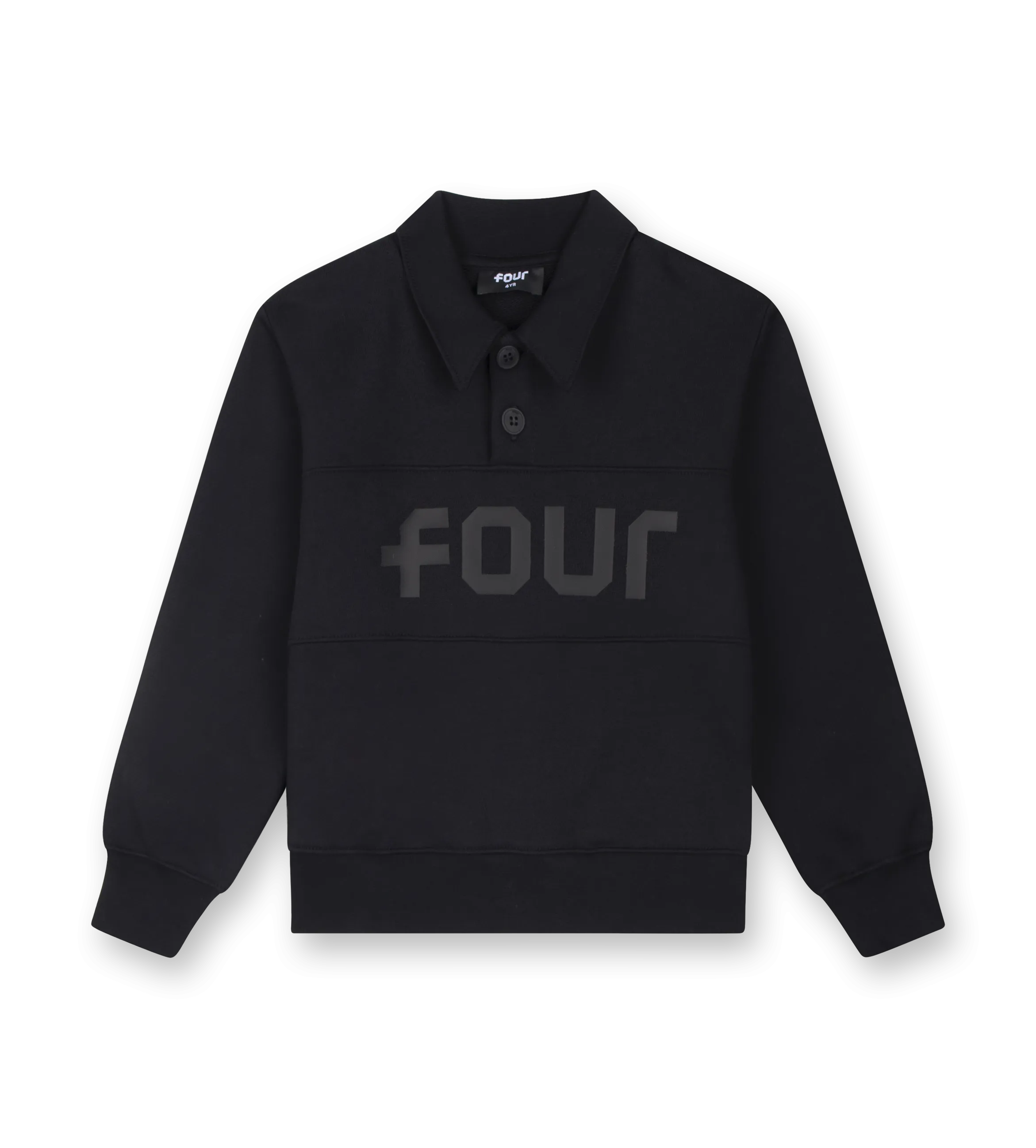 Logo Polo Sweater Black