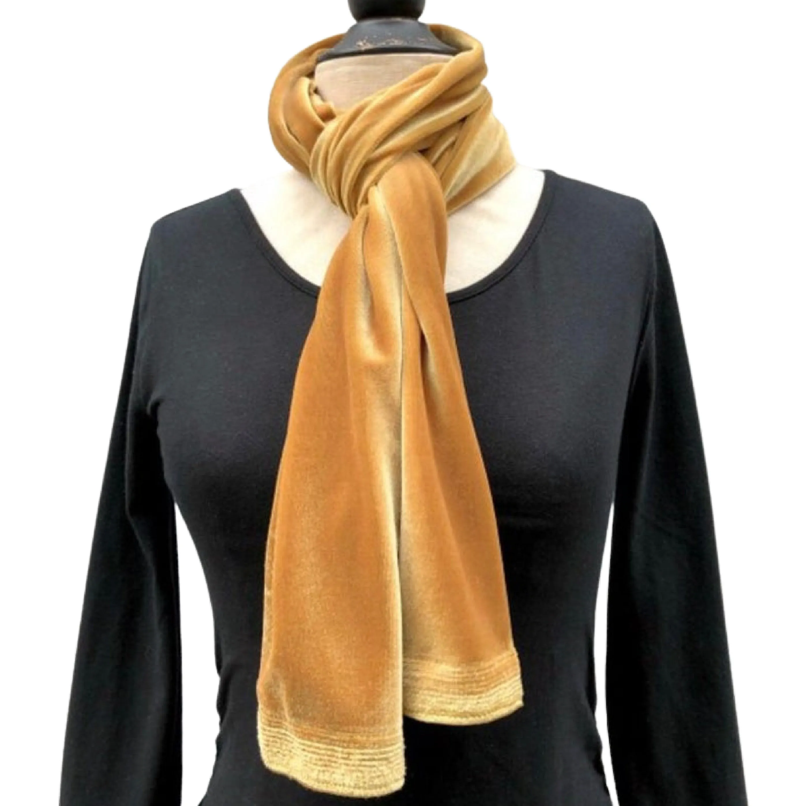 Long Lush Velvet Fashion Scarf in Jewel Colors | Boston Millinery