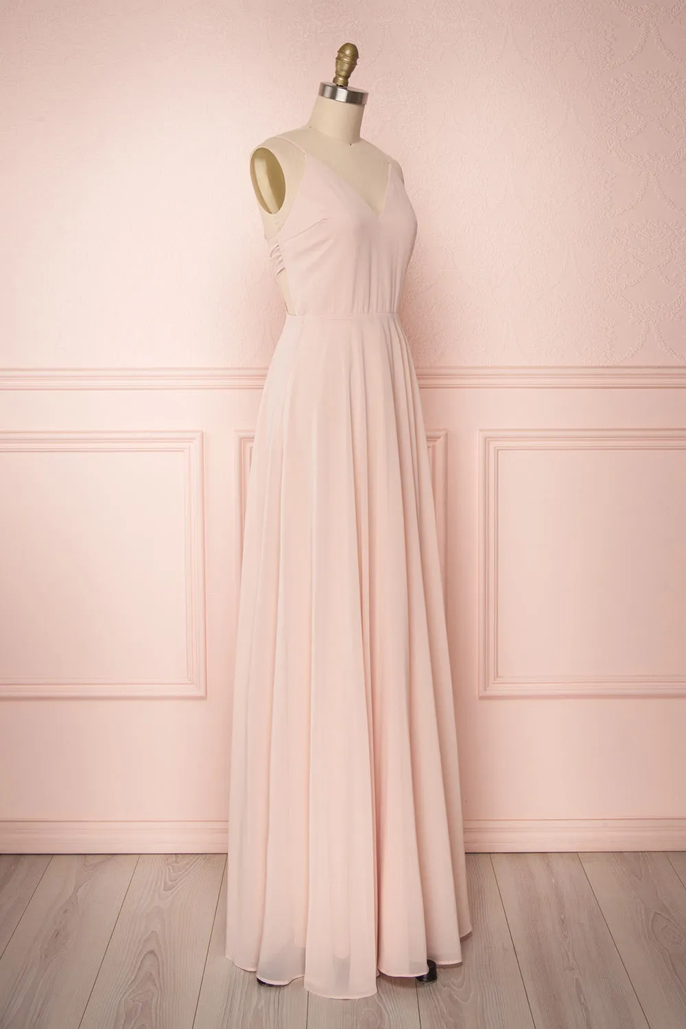 Lovina Blush | Pink Chiffon Gown