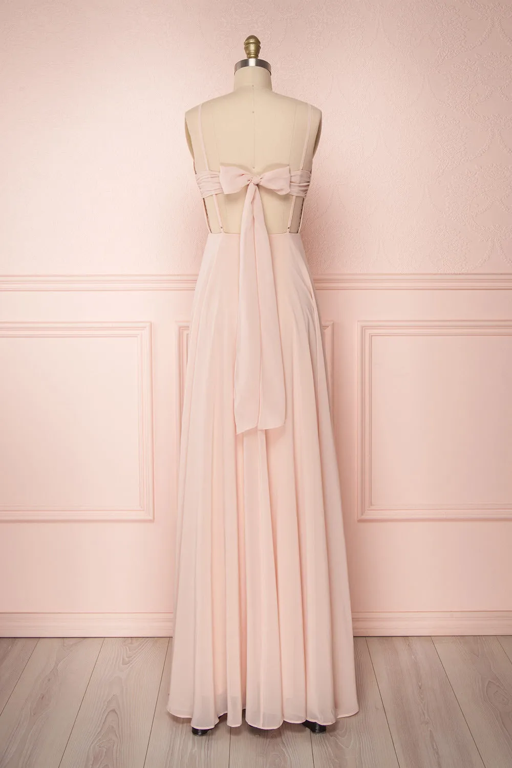 Lovina Blush | Pink Chiffon Gown