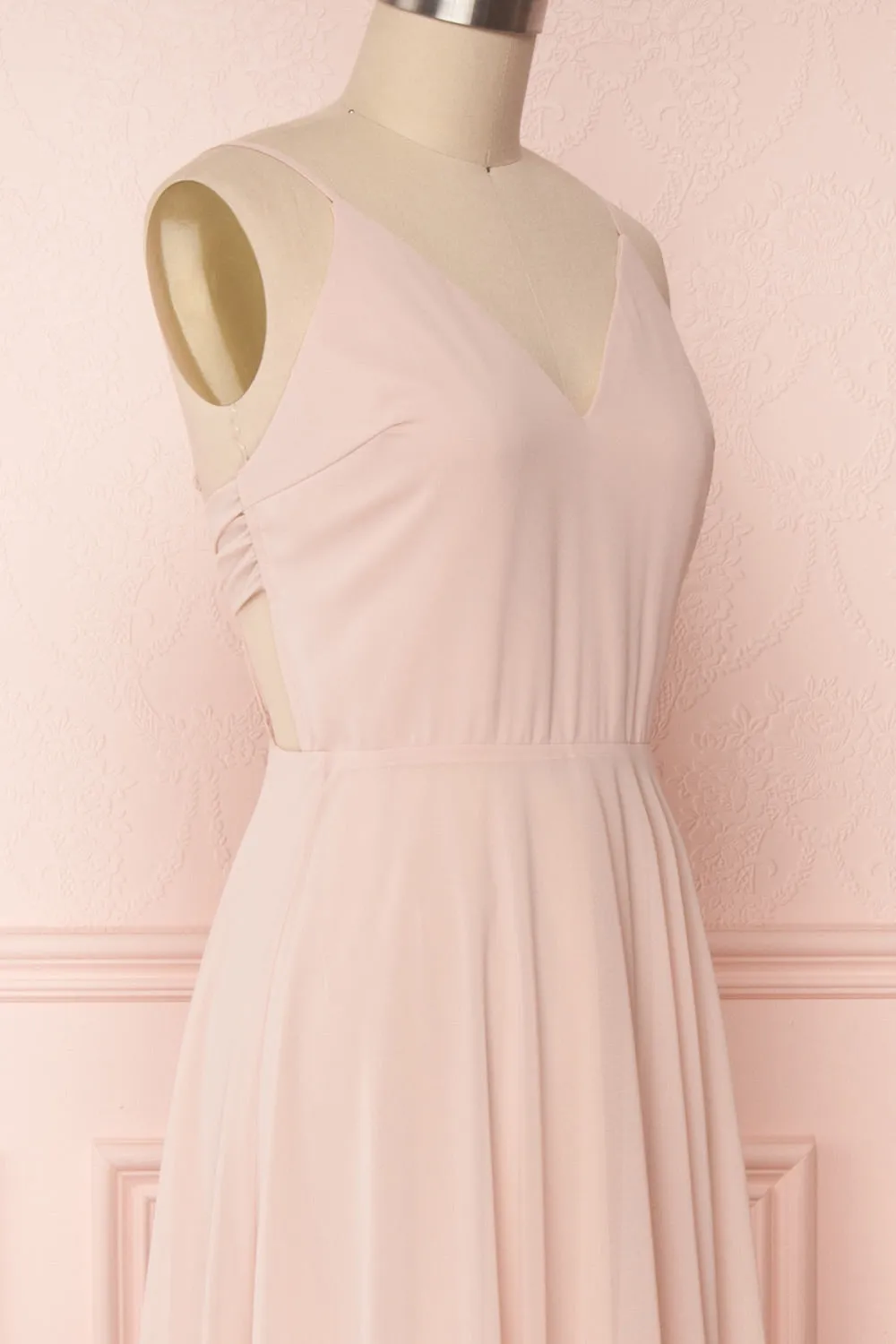 Lovina Blush | Pink Chiffon Gown