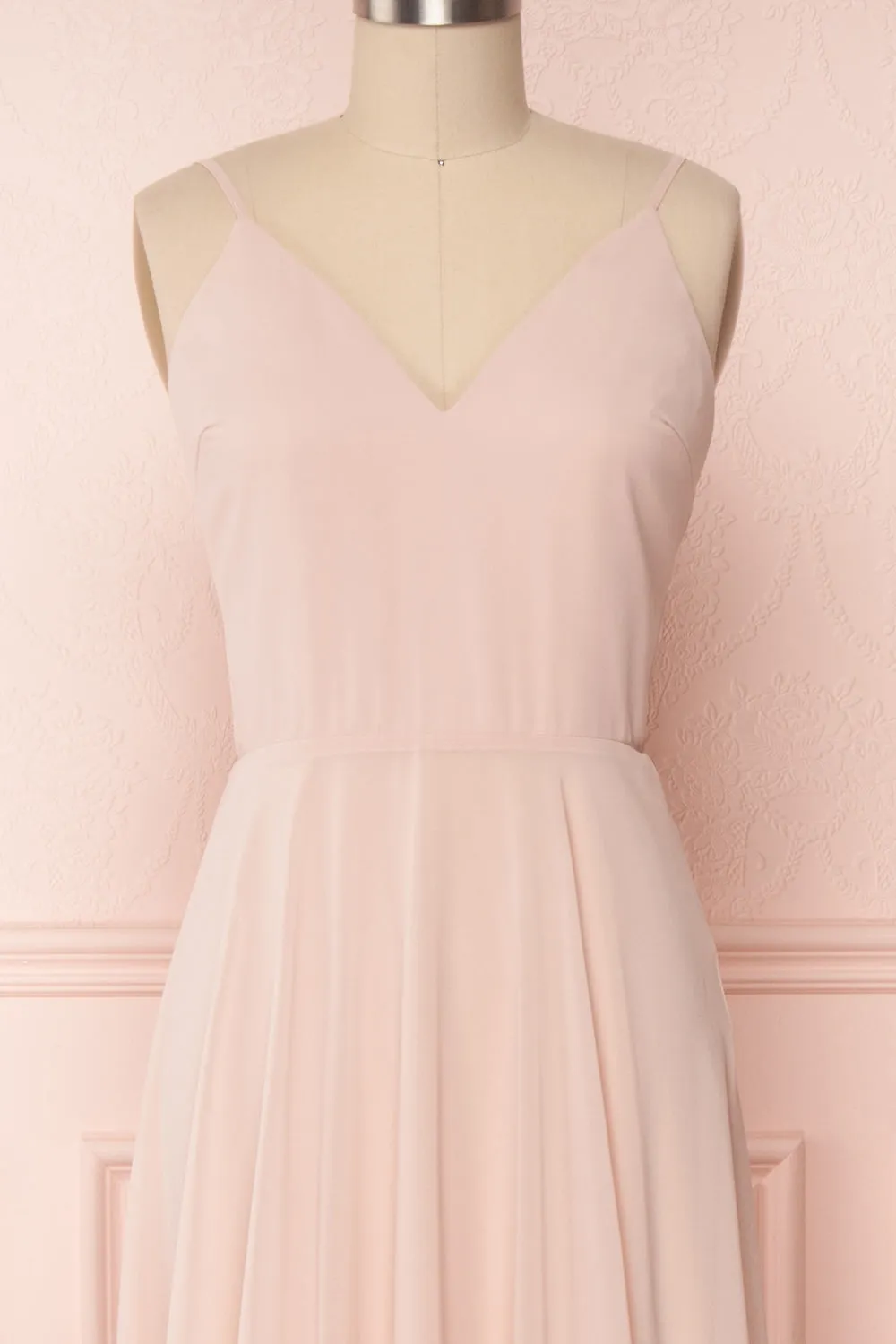 Lovina Blush | Pink Chiffon Gown