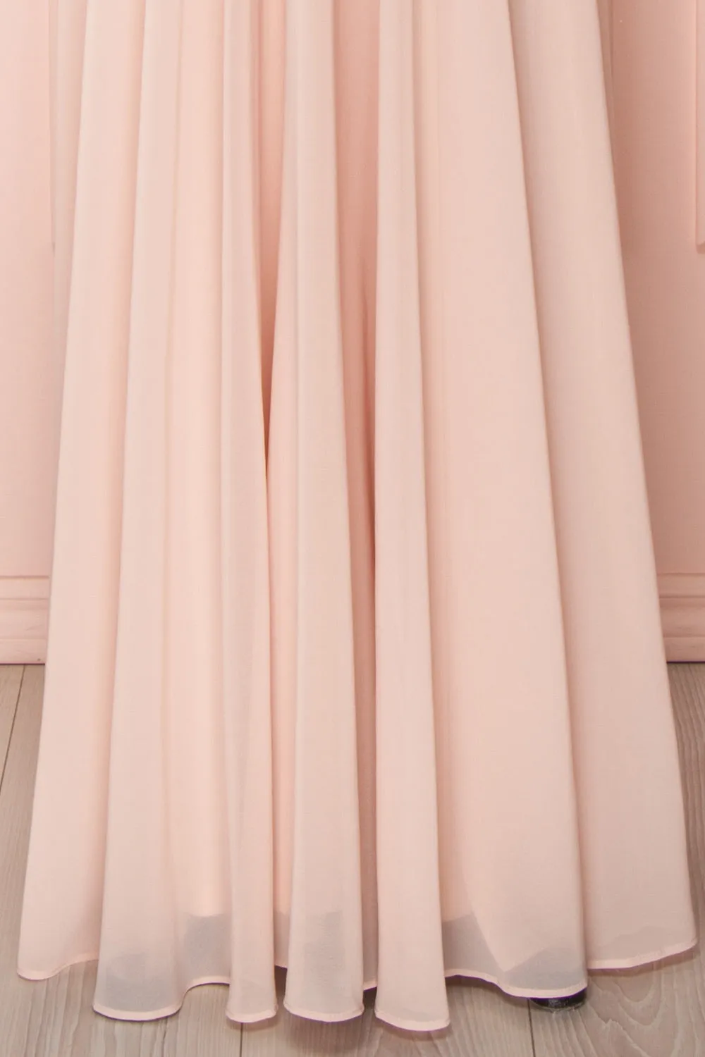 Lovina Blush | Pink Chiffon Gown