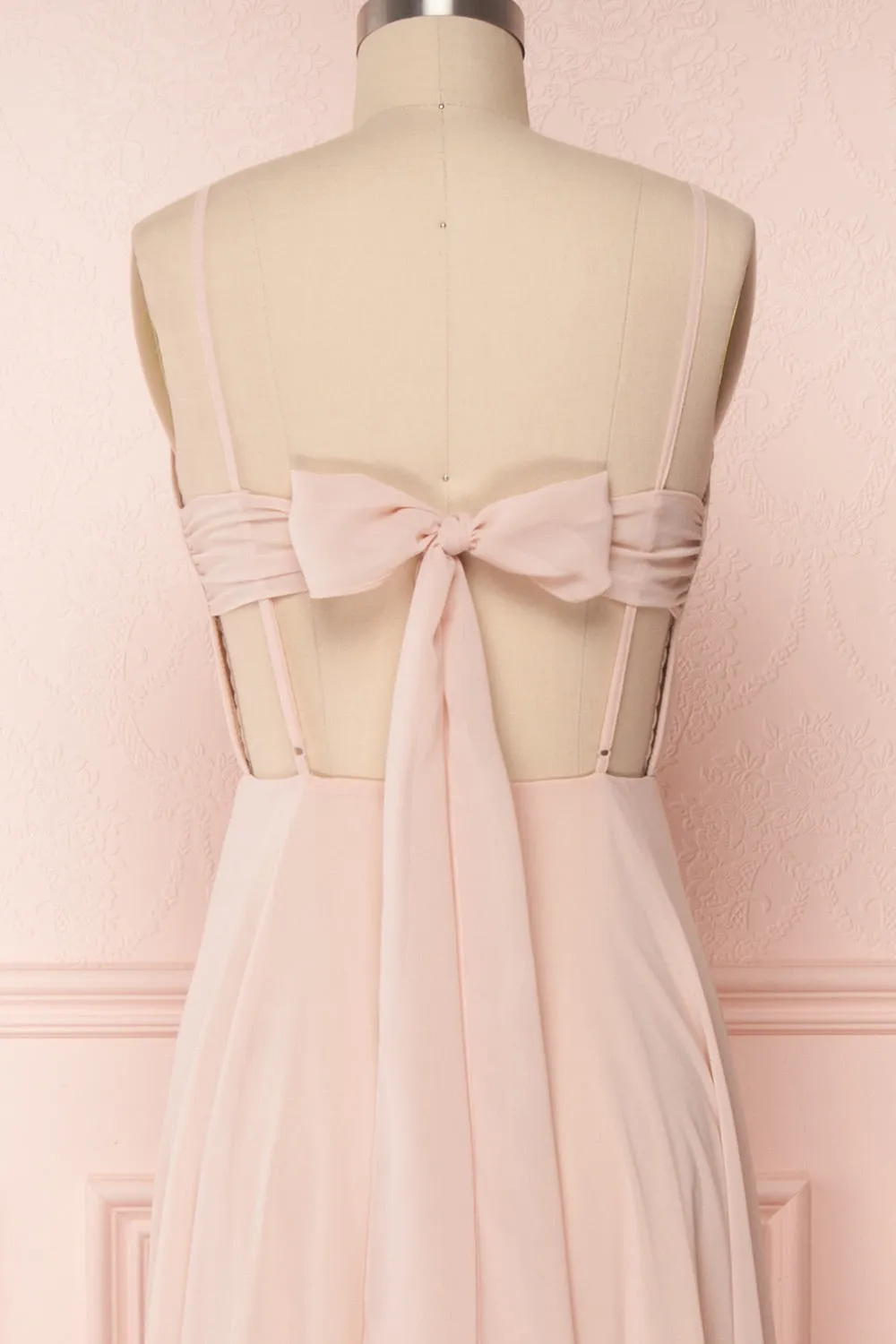 Lovina Blush | Pink Chiffon Gown