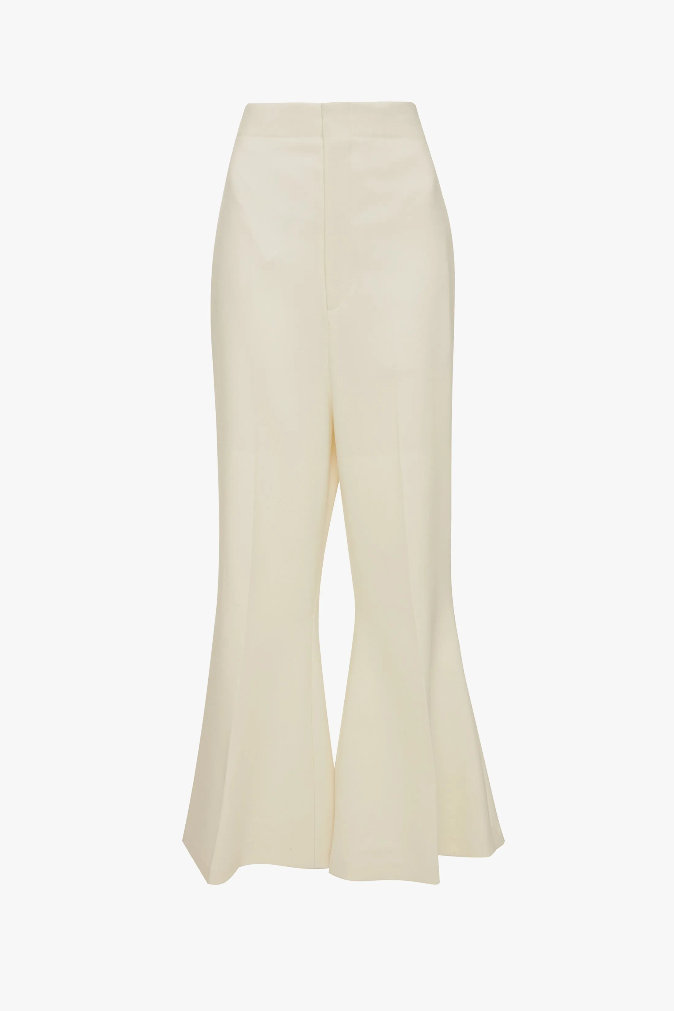 Low Rise Wide Leg Kick Trouser In Ivory