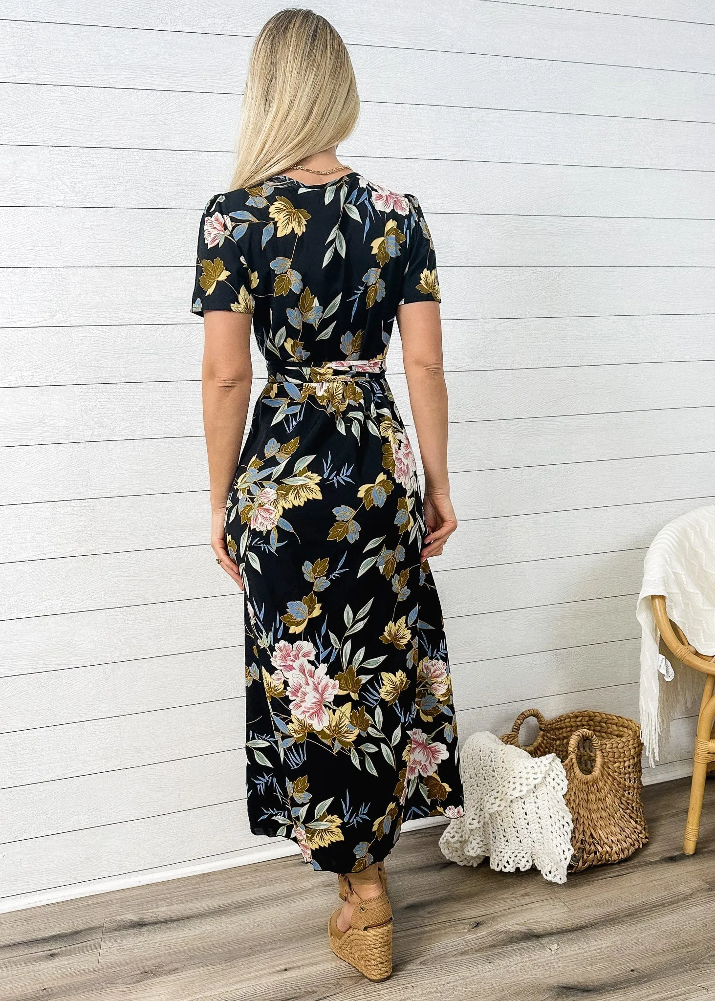 Lux Wrap Floral Print Dress