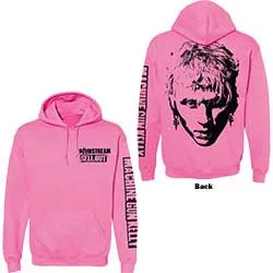 Machine Gun Kelly Unisex Pullover Hoodie: Pink Face (Back & Sleeve Print)