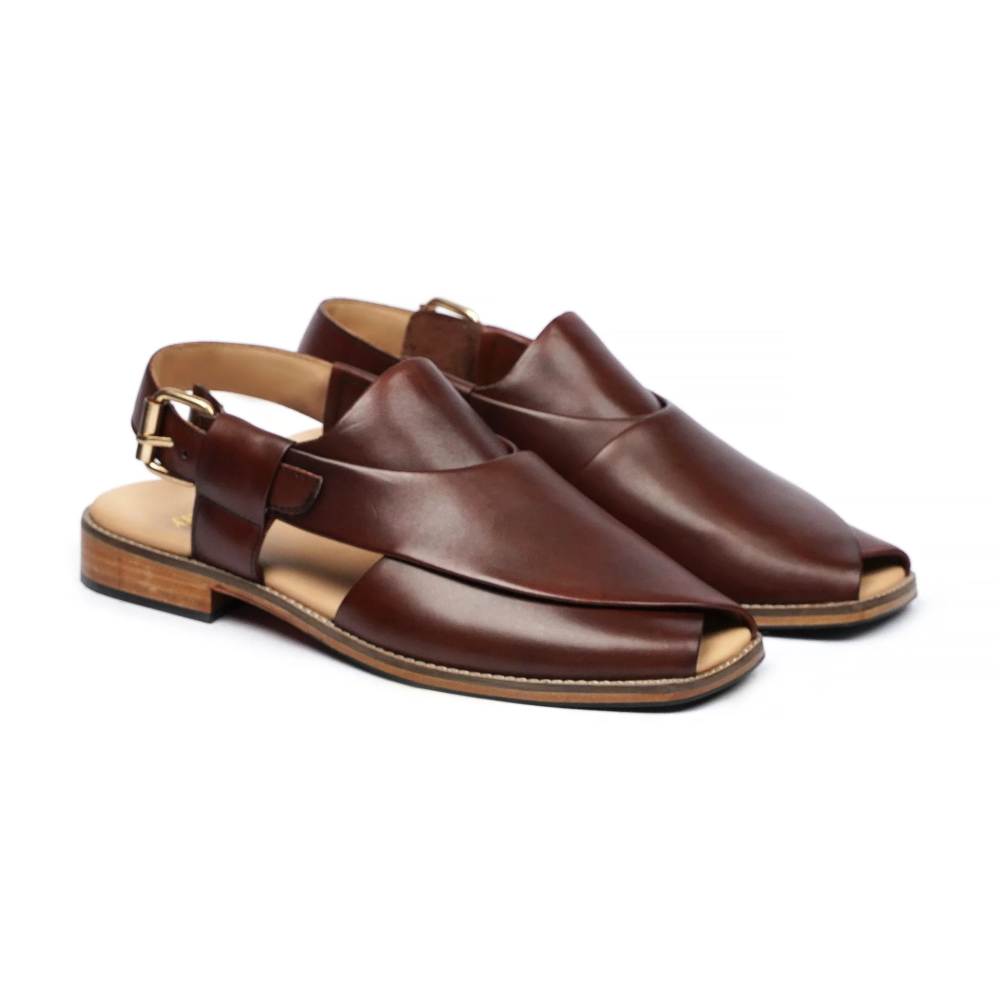 Maho - Men's Dark Brown Calf Leather Sandal