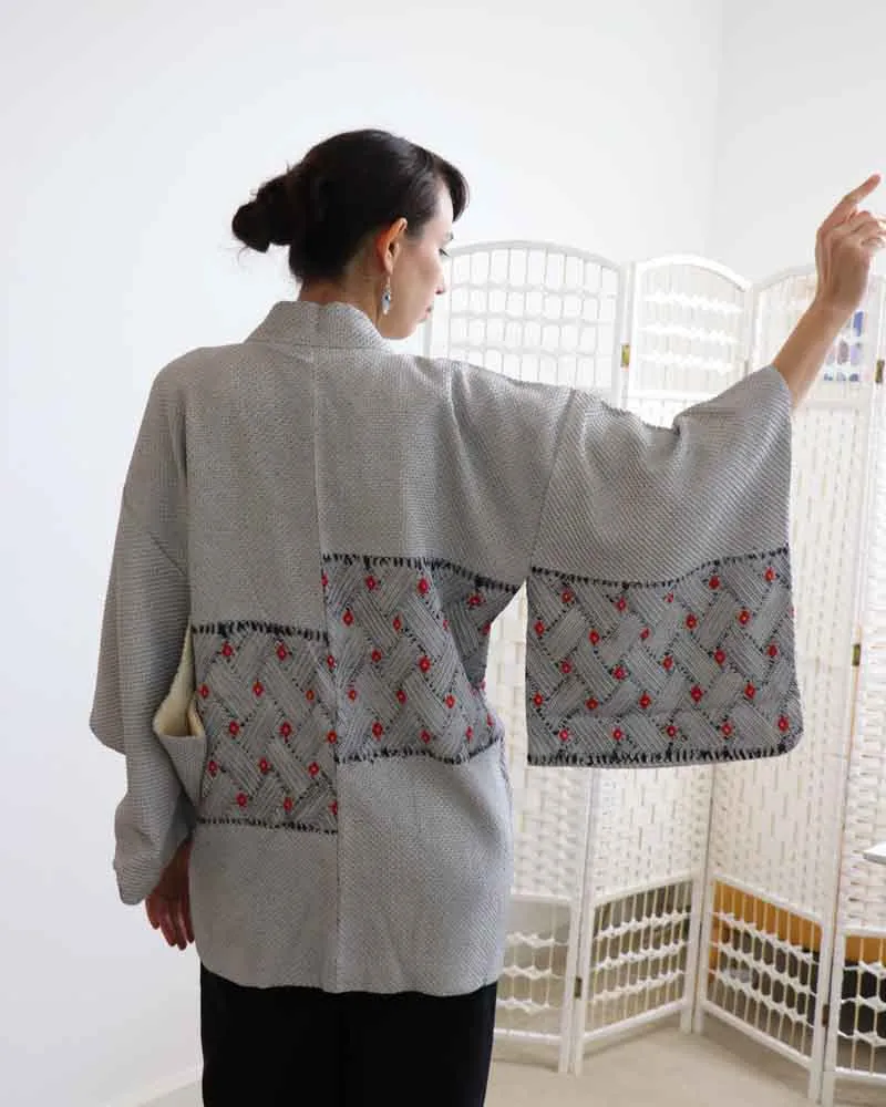 Mama Whale Shibori Haori Kimono Jacket