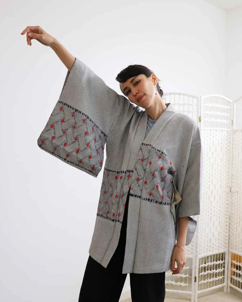 Mama Whale Shibori Haori Kimono Jacket