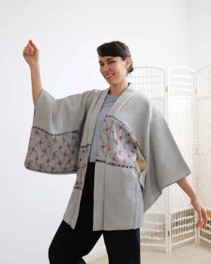 Mama Whale Shibori Haori Kimono Jacket