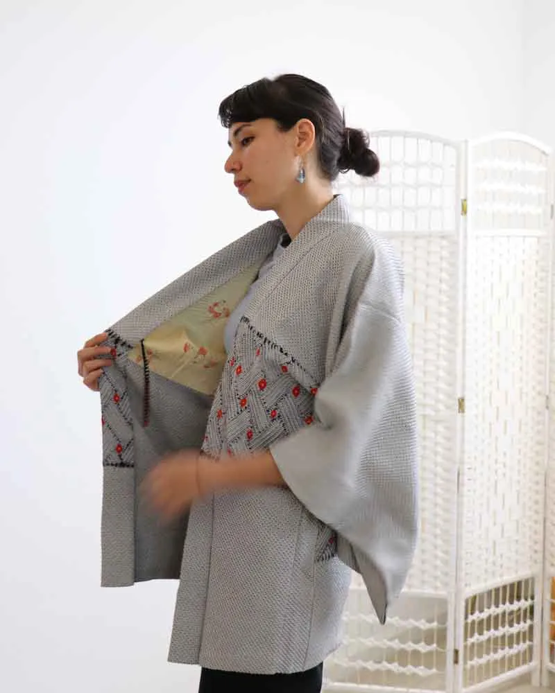 Mama Whale Shibori Haori Kimono Jacket