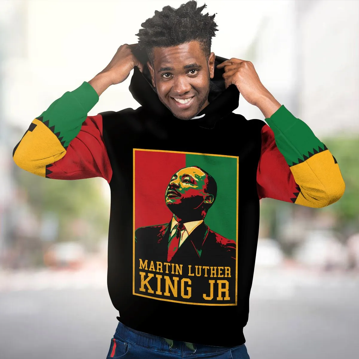 Martin Luther King Jr Retro Premium Hoodie