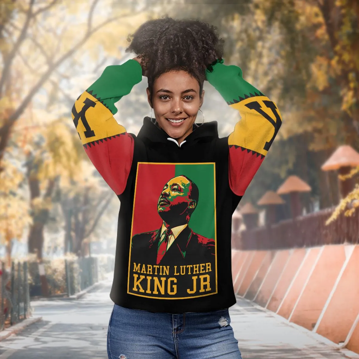 Martin Luther King Jr Retro Premium Hoodie