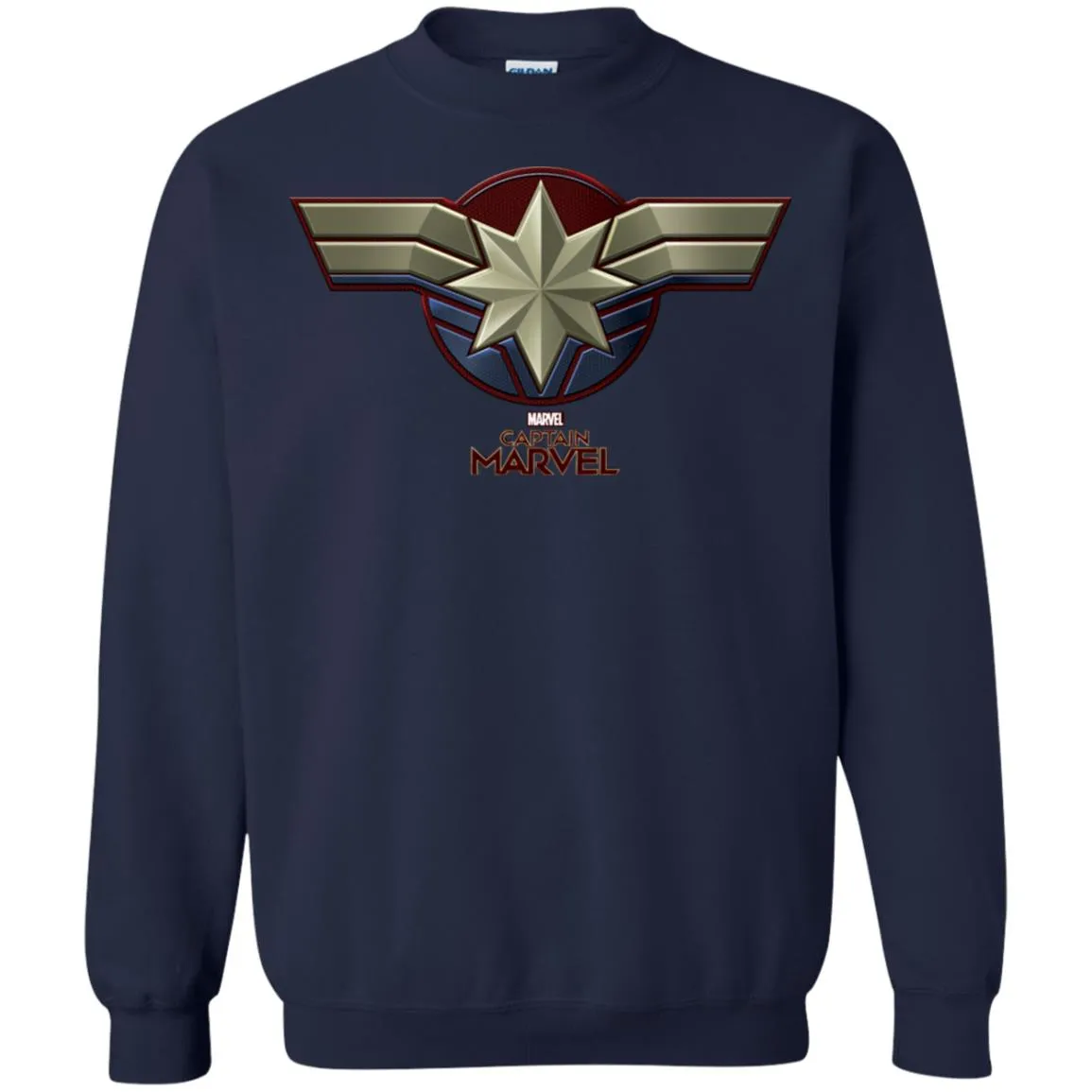 Marvel Captain Marvel Movie Chest Symbol Crewneck Pullover Sweatshirt