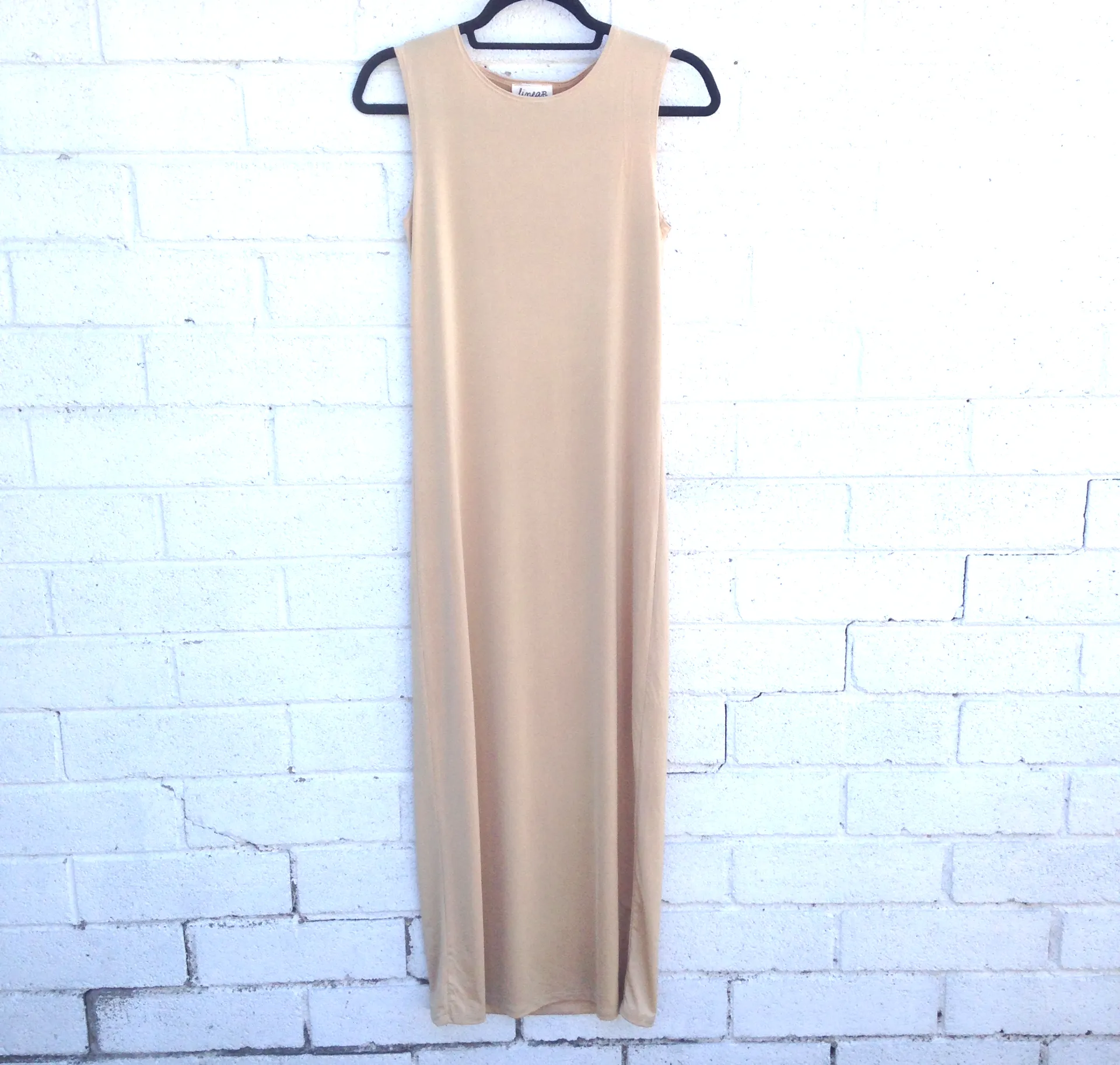 maxi slip without sleeves LIGHT NATURAL