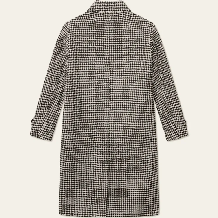 Maximilian Houndstooth Wool Coat