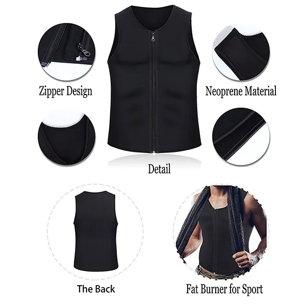 Men Tank Top Workout Waist Trainer Vest