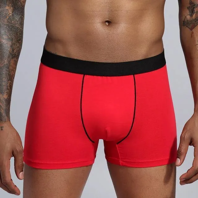 Men's Boxers European Size Underwear Cotton Shorts Breathable Boxers Underpants