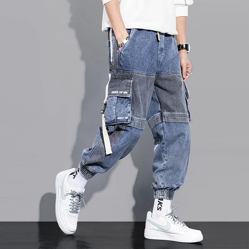 Men's Casual Color Patch Cargo Pants