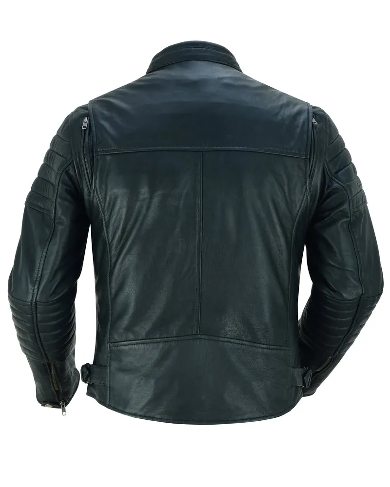 Men's Lightweight Lambskin Crossover Jacket