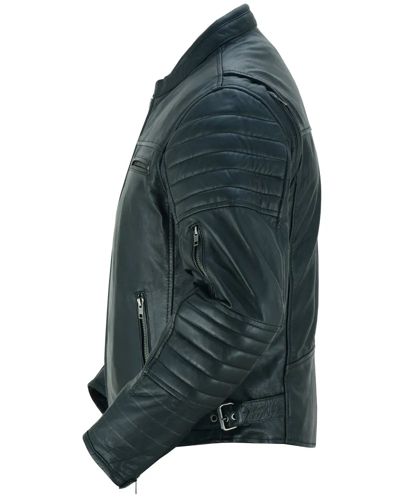 Men's Lightweight Lambskin Crossover Jacket