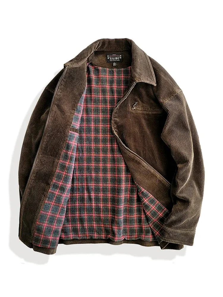 Men's Moto Corduroy Jacket - Rugged Style Workwear