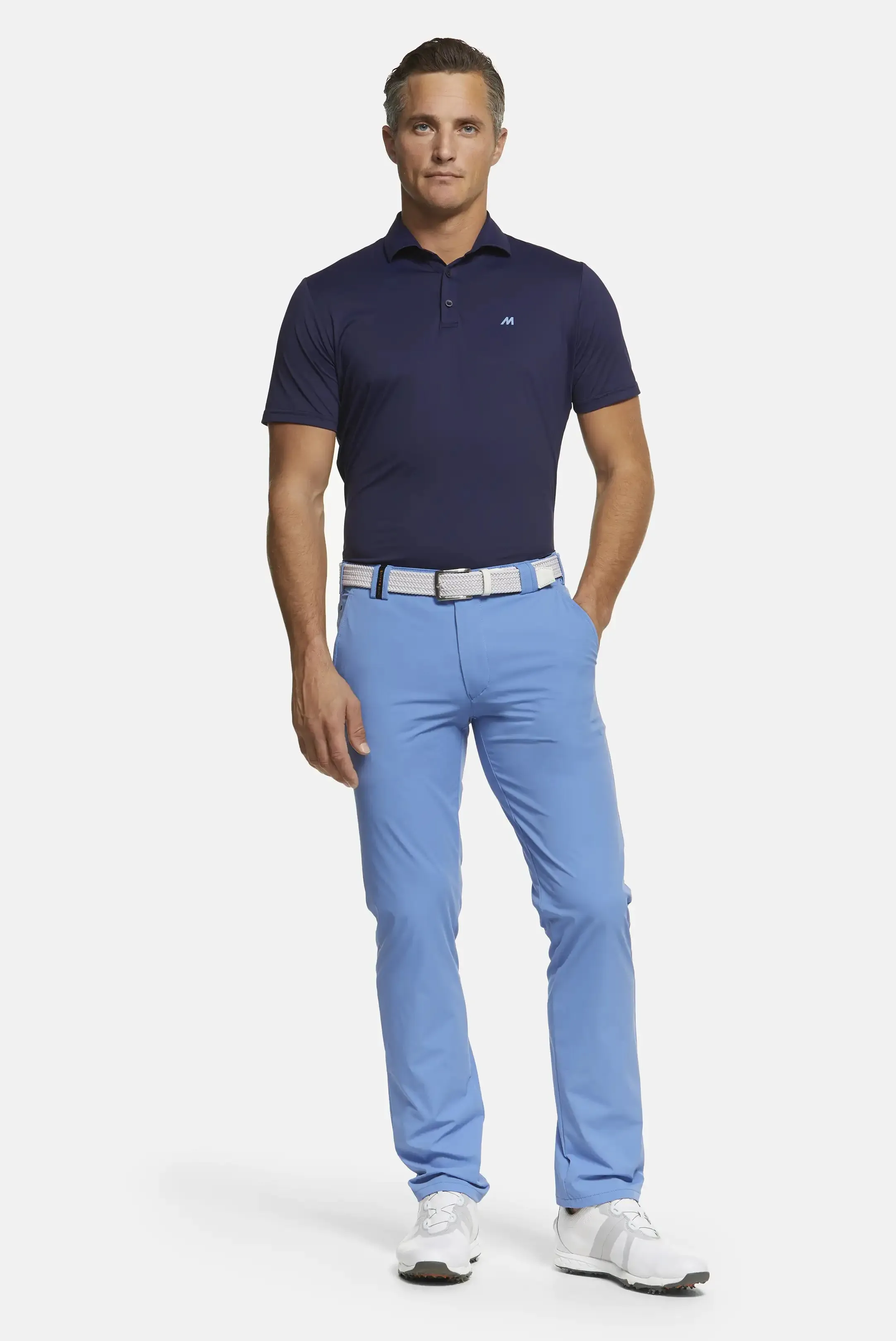 MEYER Golf Trousers - Augusta 8070 High Performance Chinos - Light Blue