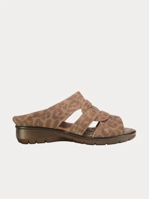 Michelle Morgan 1839717 Animal Print Slider Sandals