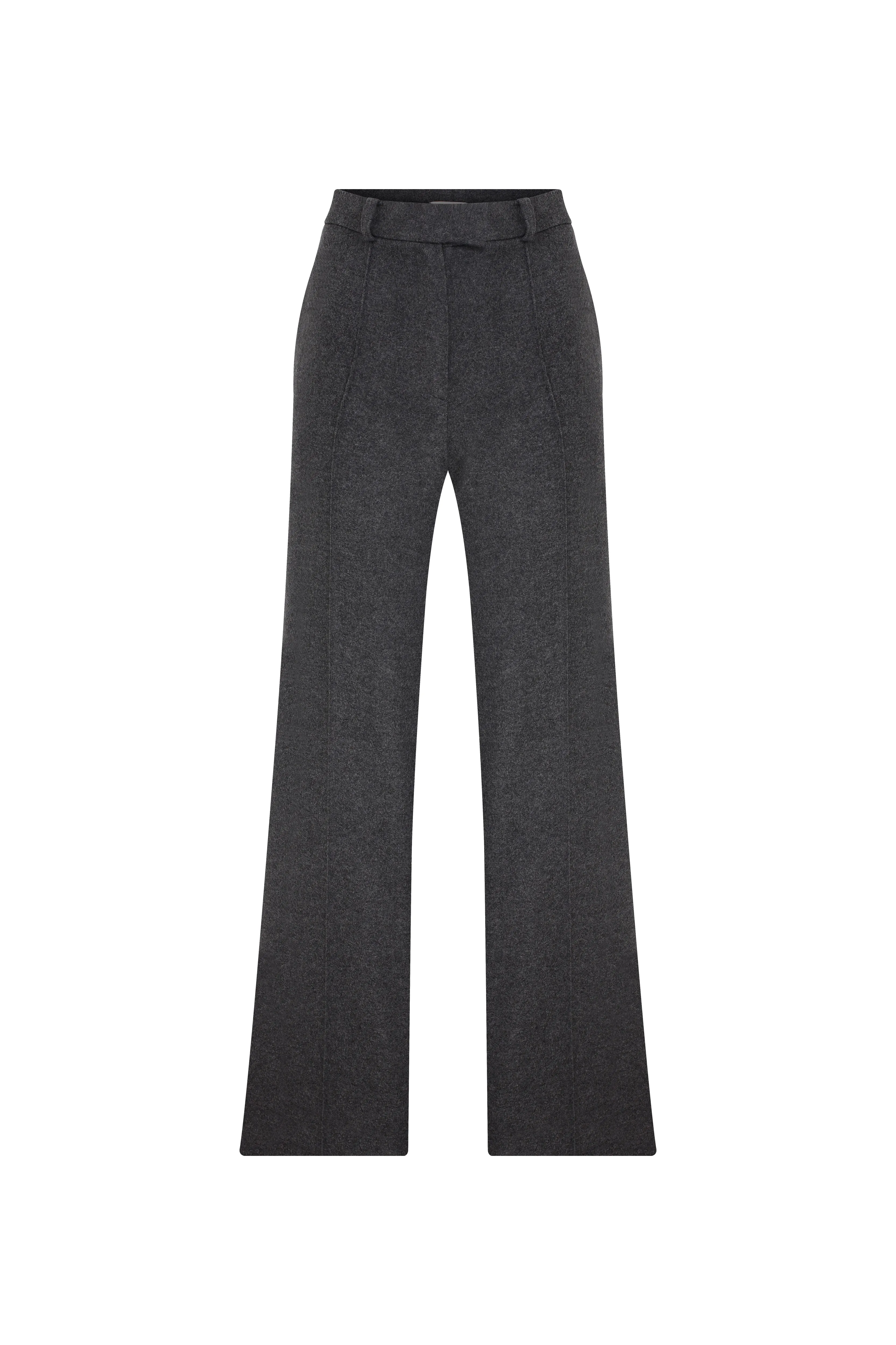 Millie Wool Trousers in Antracite