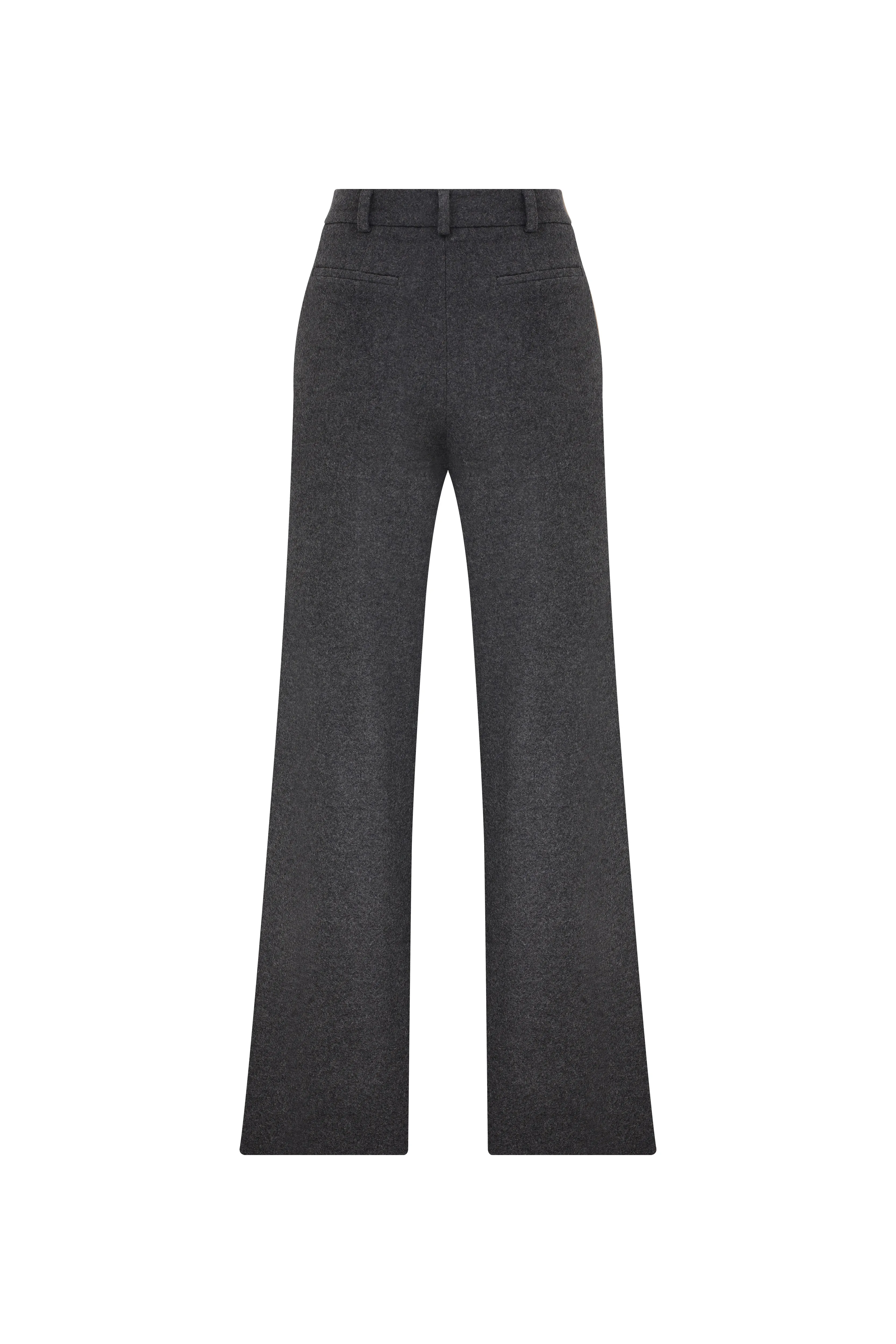 Millie Wool Trousers in Antracite