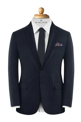 Navy Herringbone Suit