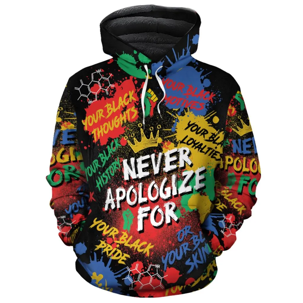 Never Apologize For Being Black Premium Hoodie