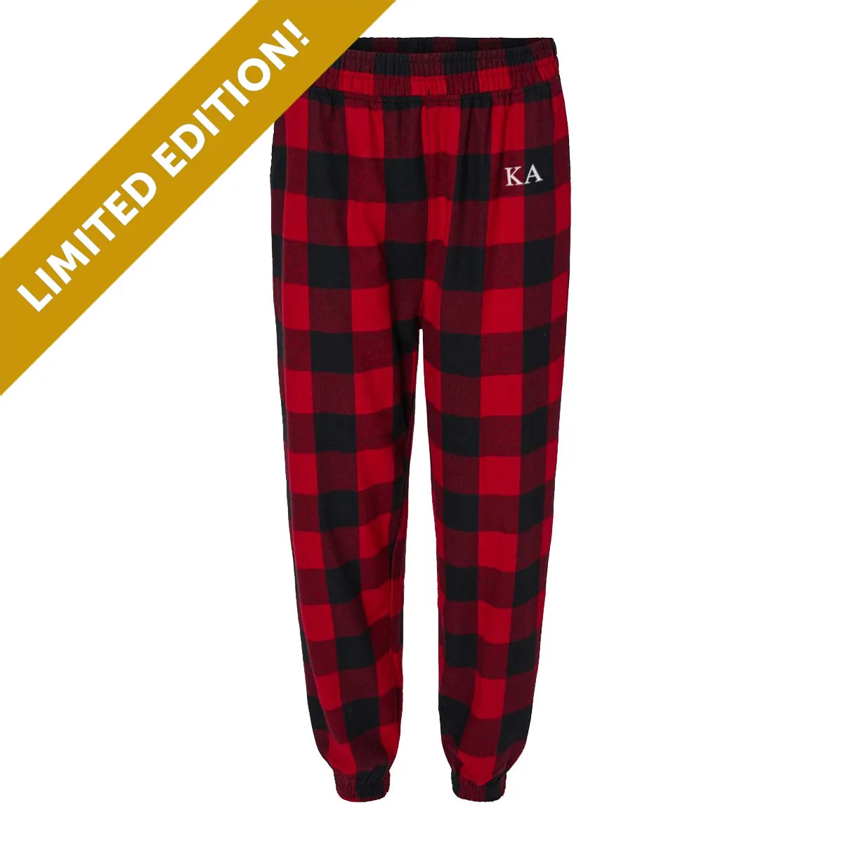 New! Kappa Alpha Flannel Joggers