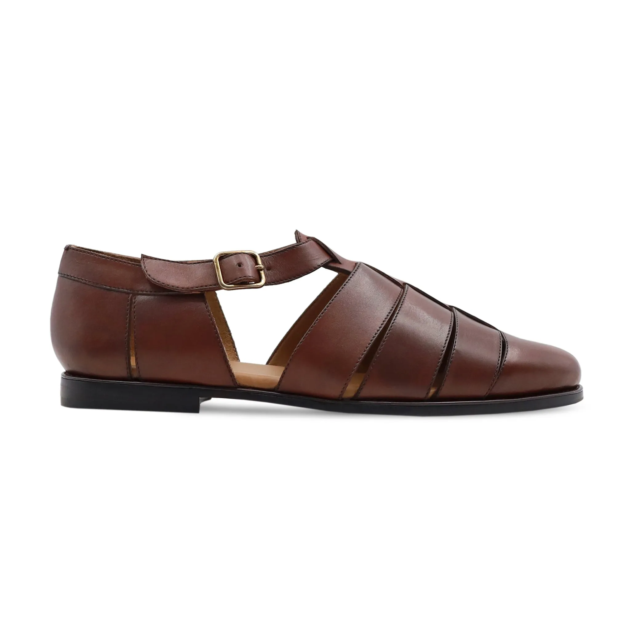 Newcastle - Men's Brown Calf Leather Sandal