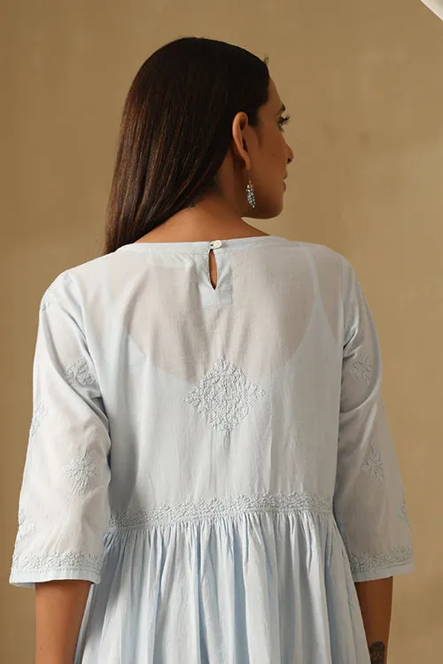 Okhai "Daastaan" Chikankari Pure Cotton Dress