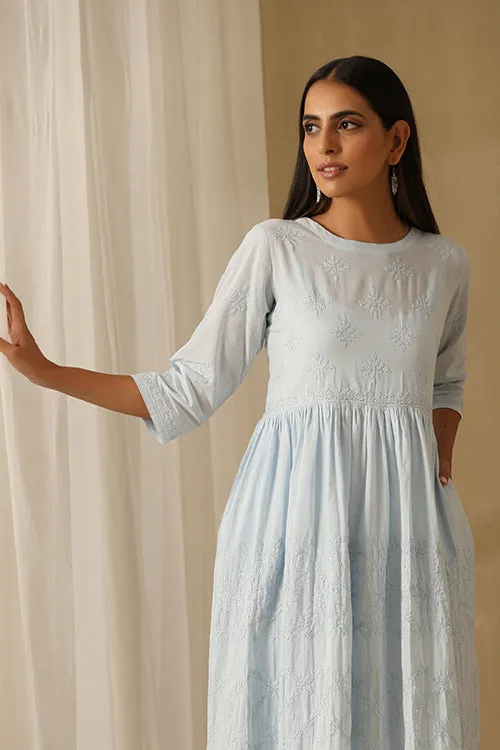 Okhai "Daastaan" Chikankari Pure Cotton Dress