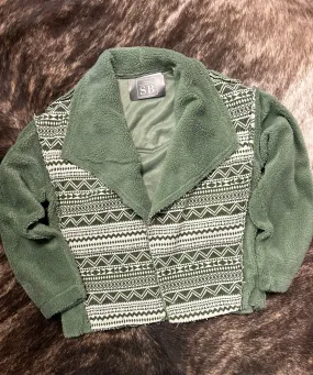 Olive Aztec Sherpa