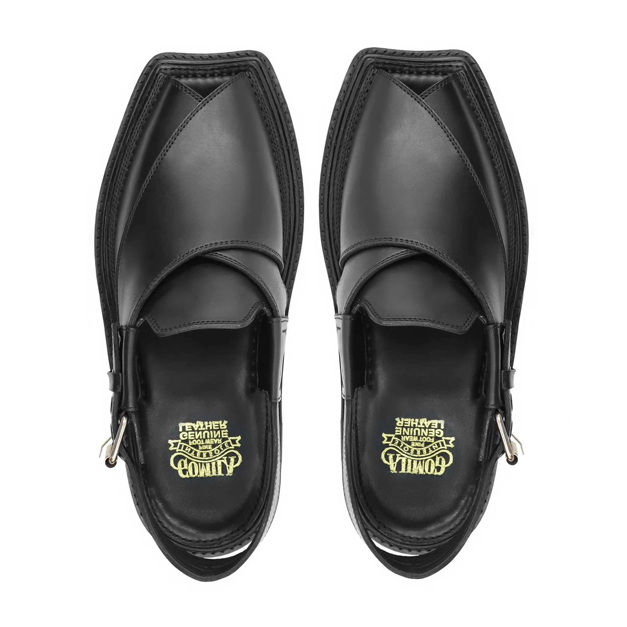 Onyx - Men's Black Calf Leather Sandal