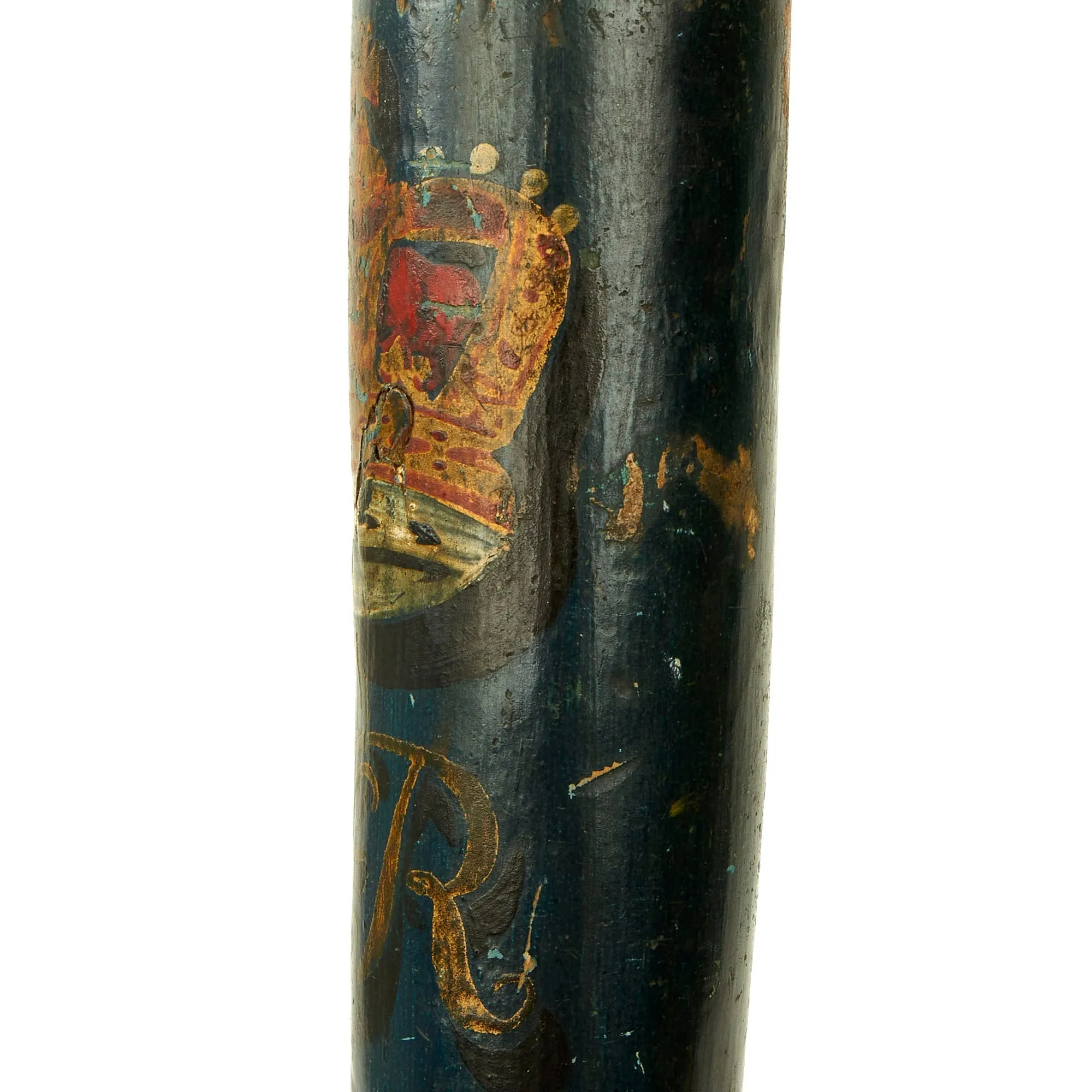 Original British Victorian Painted Bobby Police Truncheon c.1870 For Leamington Commissioners