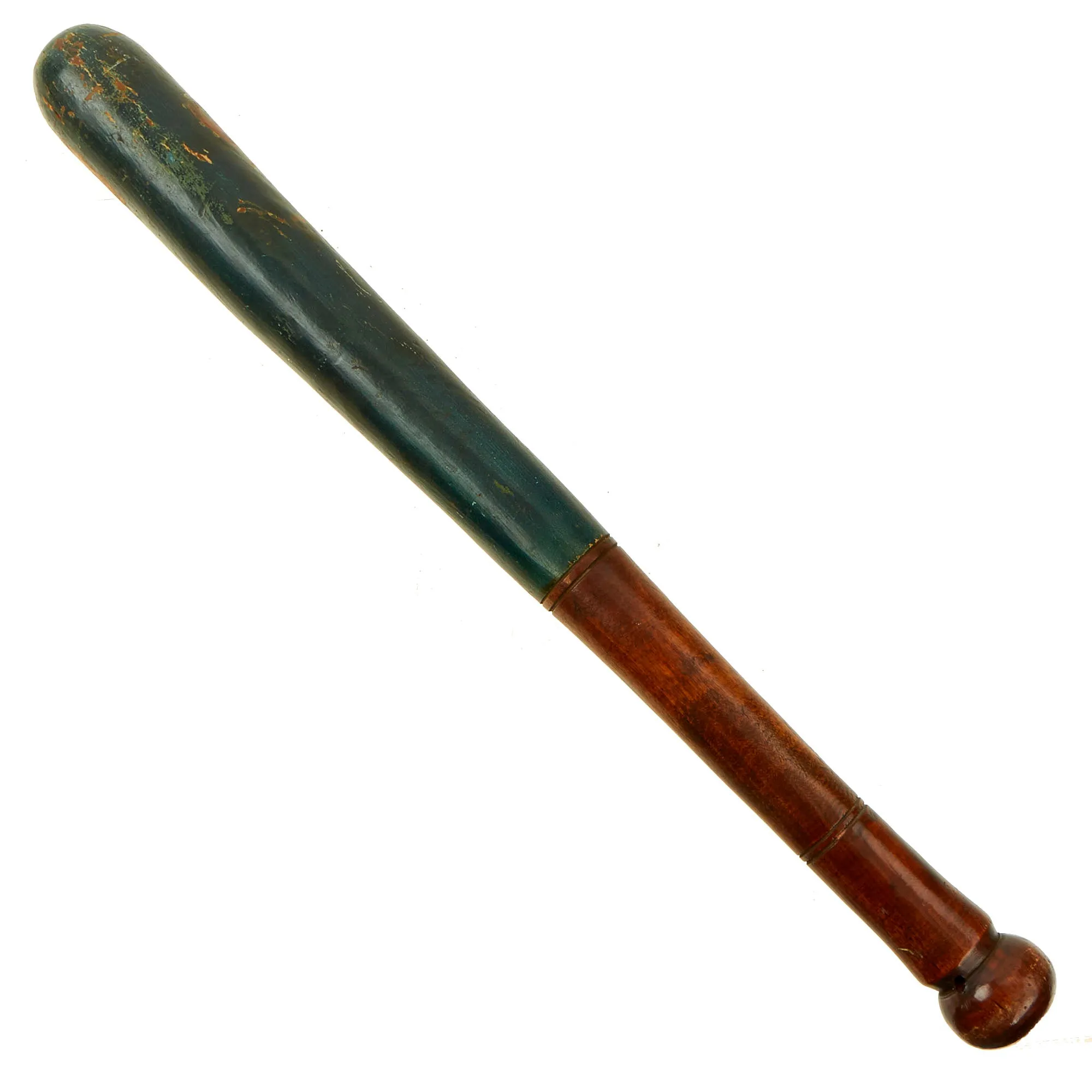 Original British Victorian Painted Bobby Police Truncheon c.1870 For Leamington Commissioners