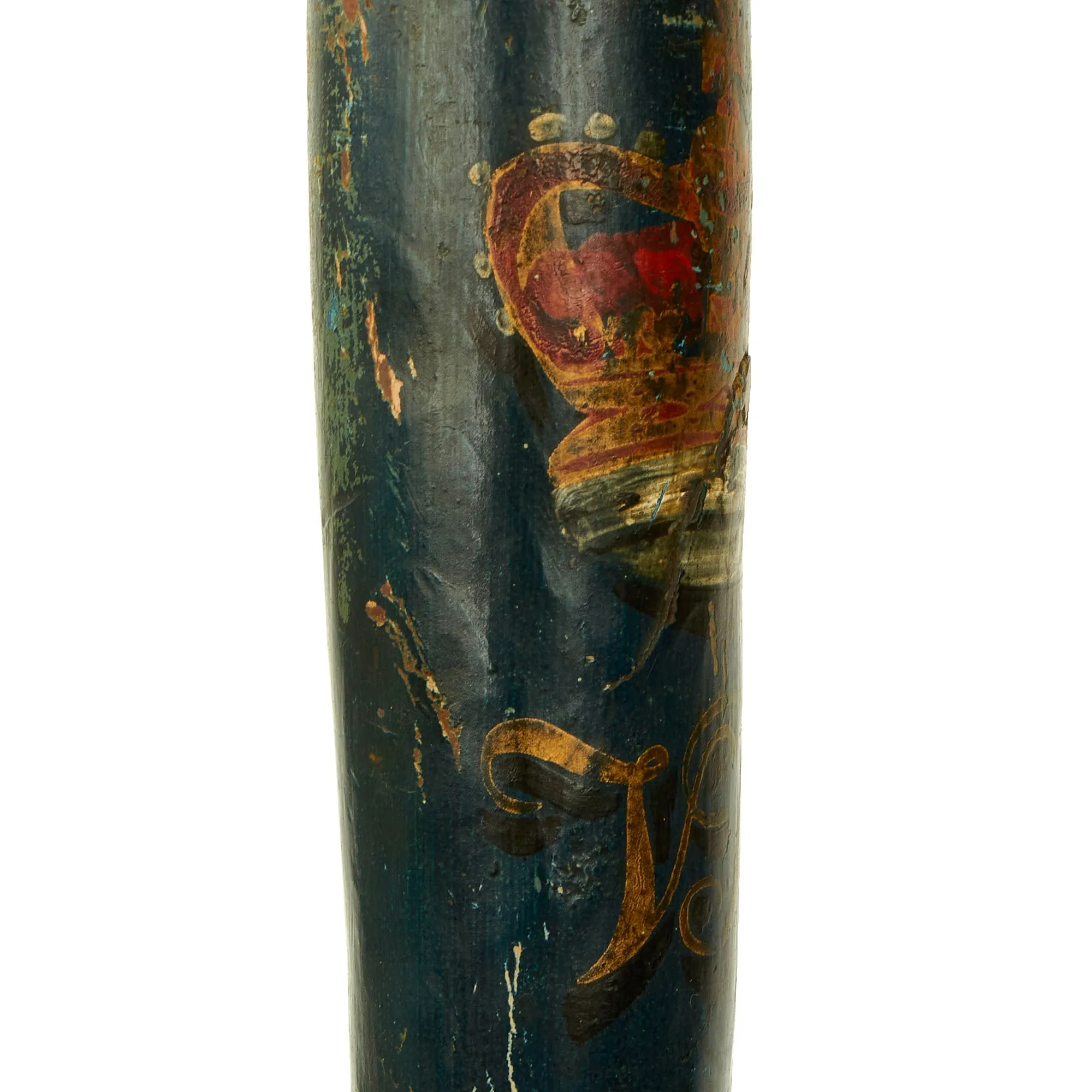 Original British Victorian Painted Bobby Police Truncheon c.1870 For Leamington Commissioners