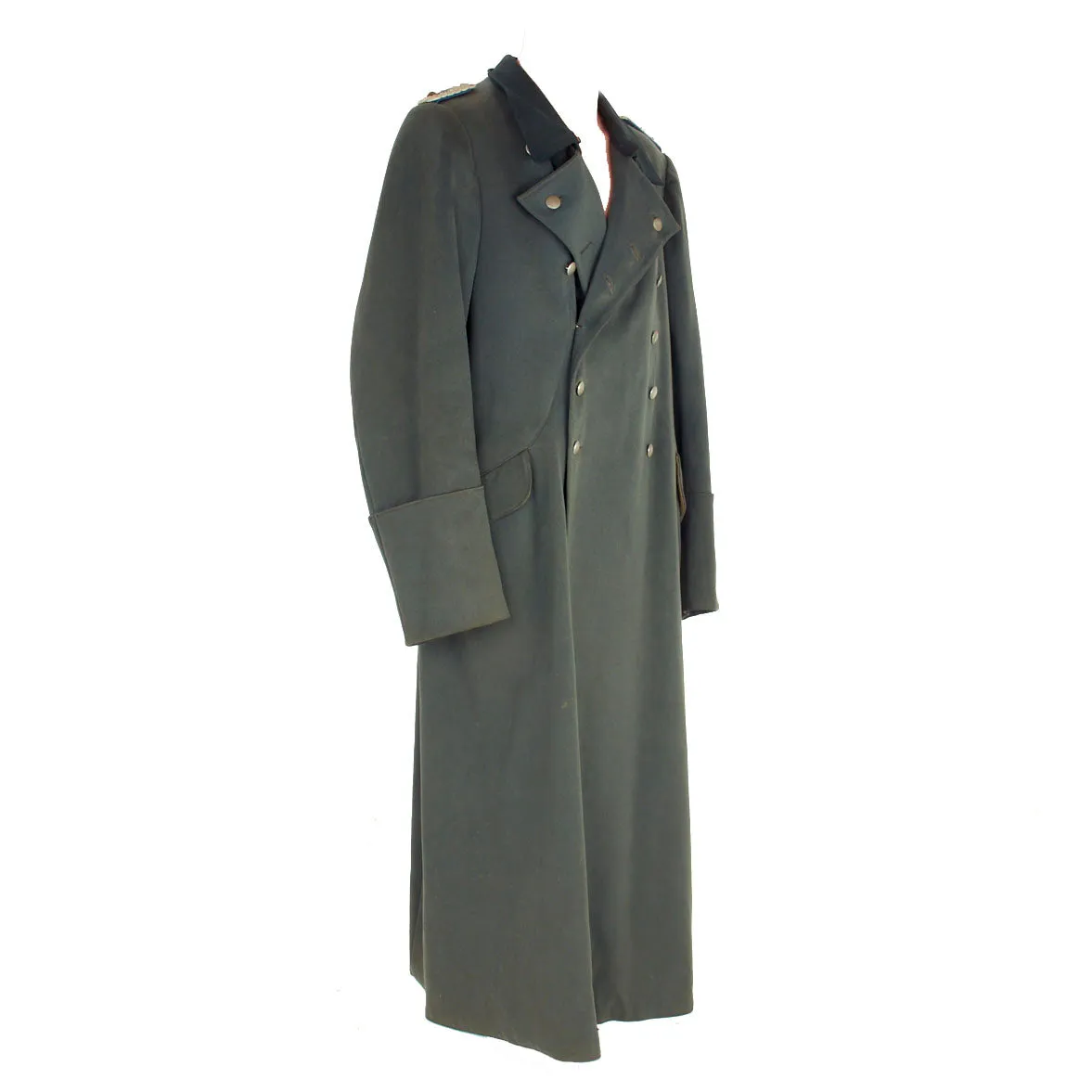 Original German WWII German Medical Officer Senior Field Surgeon's Wool Greatcoat