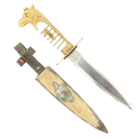 Original Italian WWII Fascist Youth GIL Cadet Dagger with White Grip by Scuotto of Napoli