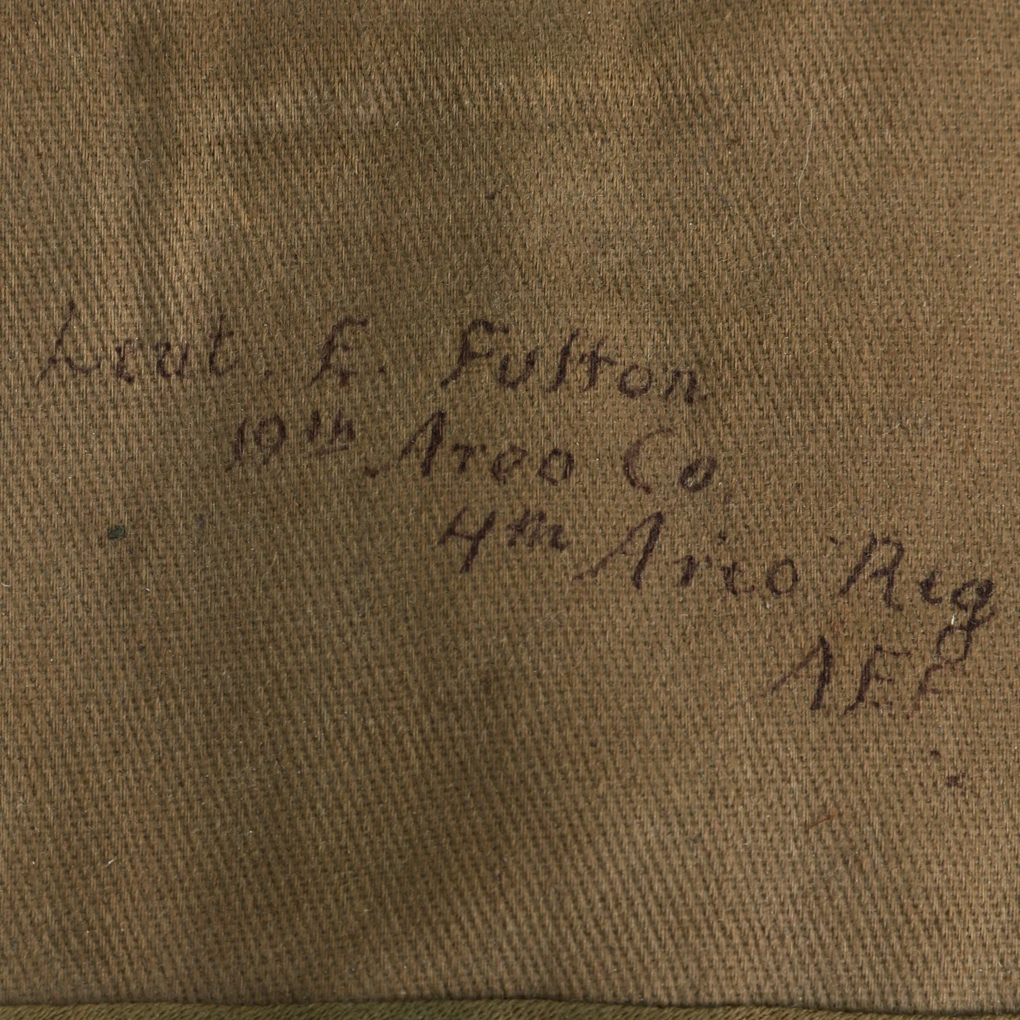 Original U.S. WWI Named 182nd Aero Squadron, 1st Army Air Service, Aviation Section, U.S. Signal Corps Pilot Uniform Grouping With Fur Lined Leather Flight Jacket - 2nd Lt. Enoch Fulton