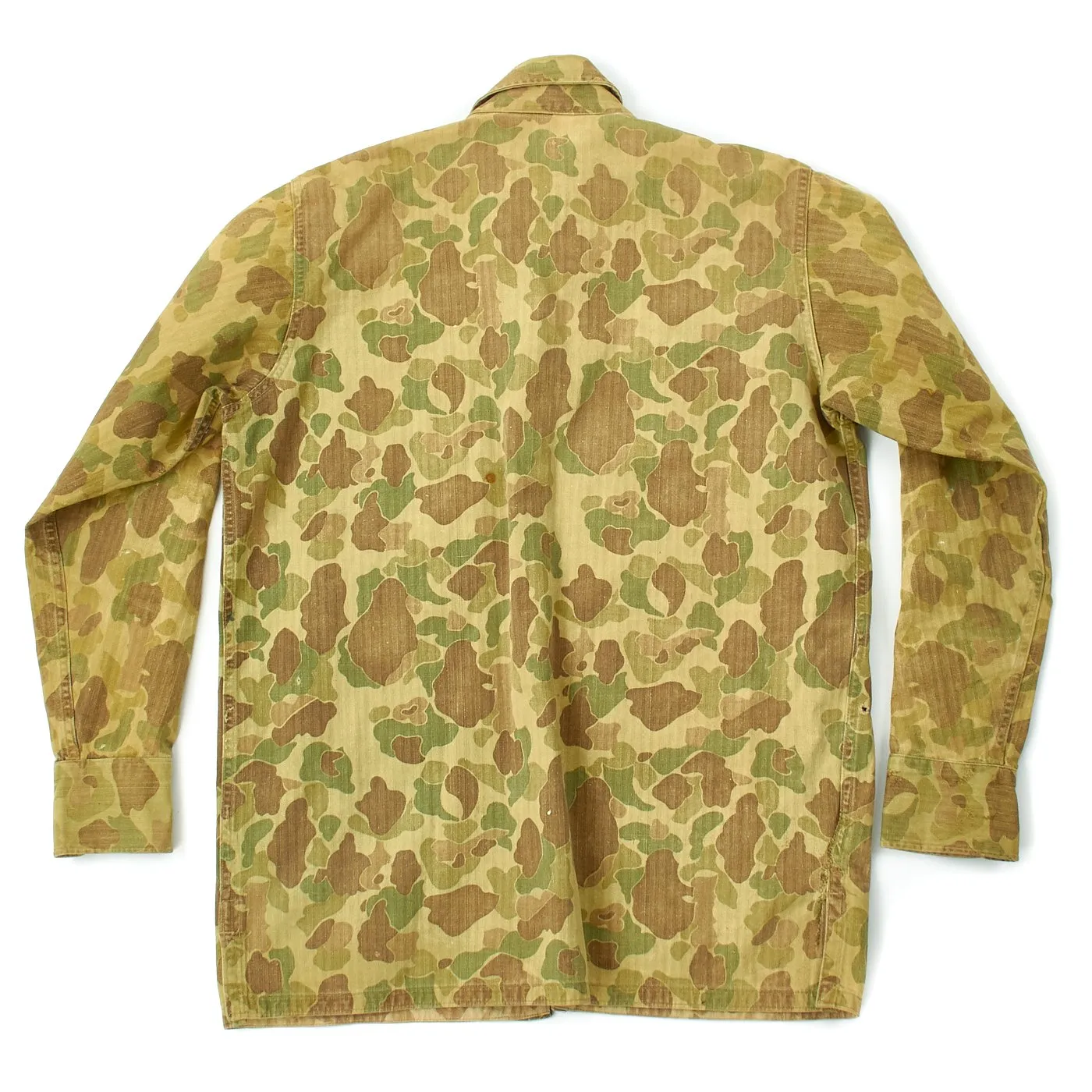 Original U.S. WWII USMC Paramarine 1st Pattern Reversible HBT Jump Shirt and Troursers