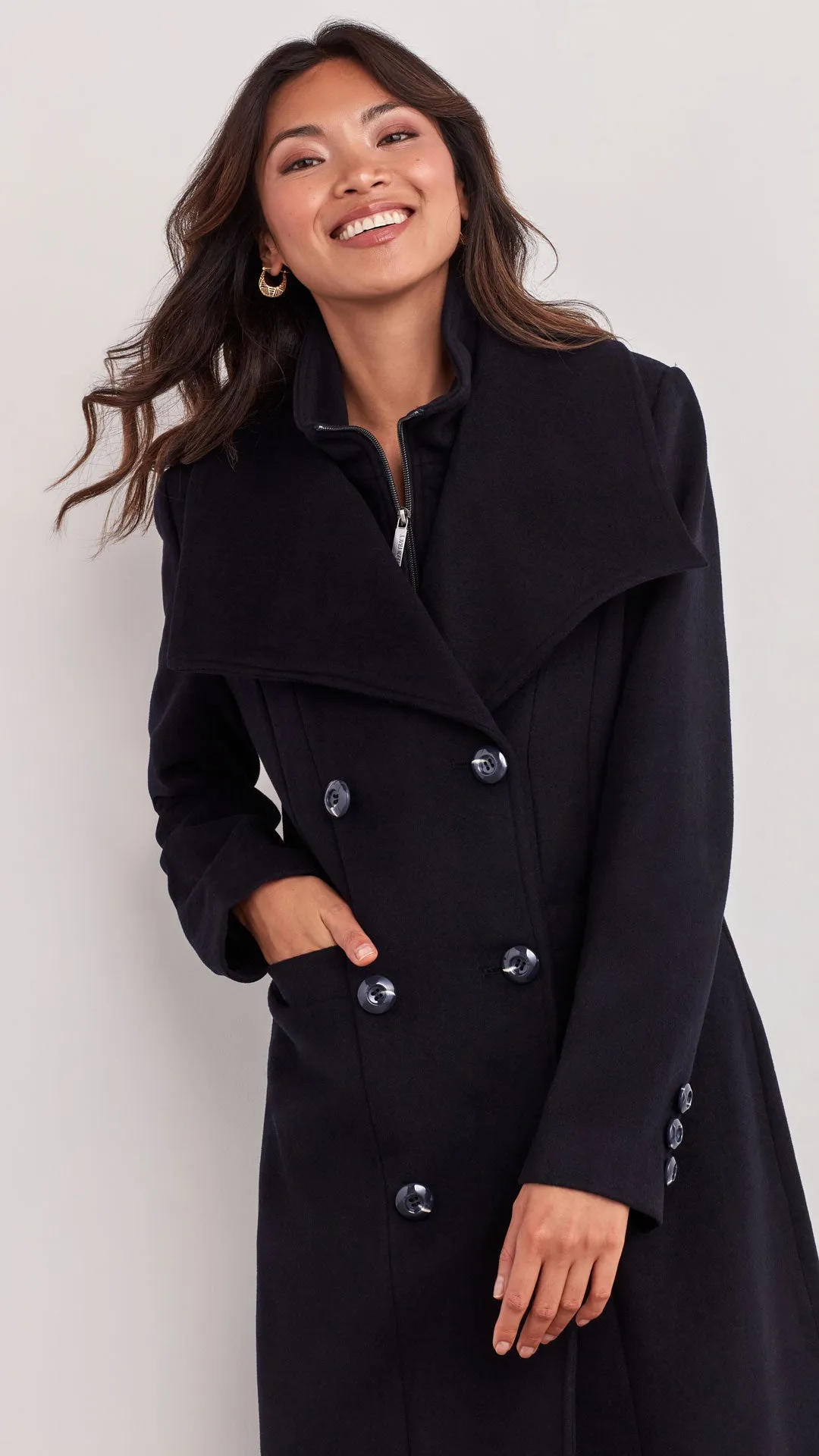 OVERSIZED COLLAR PEA COAT