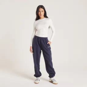 Pantalon de Jogging Resserré en Bas - Bleu Encre