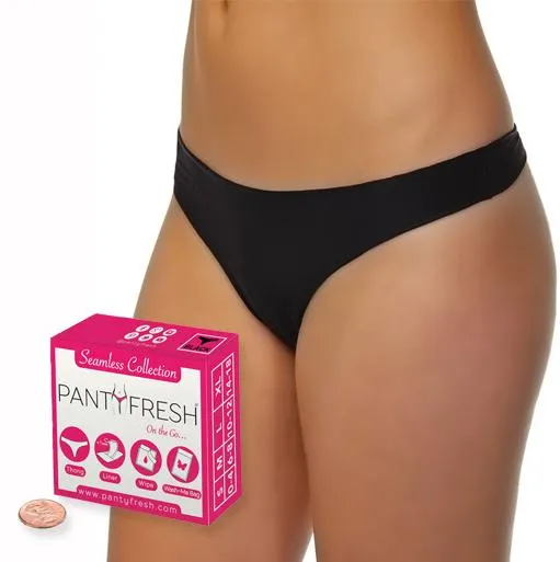 Panty Fresh No Show Black Bikini Underwear